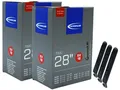 Produktbild: 2x Schwalbe SV18 Extra Light Schlauch 28 Zoll SV 28-622 bis 44-622 +3Reifenheber