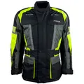 Produktbild: Roleff Herren Motorradjacke Textil – Protektoren, Belüftungssystem, wasserdicht, atmungsaktiv (DE/NL/SE/PL, Alphanumerisch, 3XL, Regular, Regular, Schwarz/Neongelb)