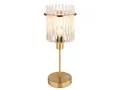 Produktbild: GLOBO LIGHTING LED Nachttischlampe, Dimmfunktion, LED wechselbar, warmweiß, ausgefallen-e besondere Lampenschirm Glas Gold Fensterbank, H: 37,5cm