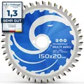 Produktbild: ® AKKU Kreissägeblatt 150x20 - Inkl. 10 / 16mm Ring + Kompatibel mit Bosch PK...