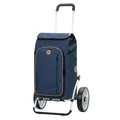 Produktbild: Andersen Einkaufstrolley - klappbar - 61 Liter - mit Kühlfach - Aufhängung für Einkaufswagen - belastbar 50 kg - Aluminium - Trolley - Kugellager-Rad Ø 25 cm - Royal Shopper Folke blau