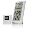 Produktbild: Bresser Wetterstation Funk mit Außensensor Meteo Temp, Thermometer mit Temperaturanzeige für Innen- und Außen, Wettervorhersage, mit ausklappbarem Standfuß und Wandhalterung, weiß