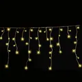 Produktbild: Gartenpirat Eisregen LED Lichterkette 4,2 m 168 LED bernsteinfarben Weihnachtsbeleuchtung Timer außen innen