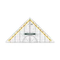 Produktbild: Linex 2632 Geo-Dreieck aus Kunststoff, mit Griff, 30 cm, Winkelmesser, abnehmbarer Griff, Facette, Tuschenoppen, metrische Skala
