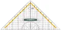 Produktbild: Linex 2632 Geo-Dreieck Kunststoff Griff Winkelmesser Griff Facette Tuschenoppen