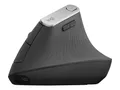 Produktbild: Logitech MX Vertical - Vertikale Maus - ergonomisch - optisch - 6 Tasten - kabellos, kabelgebunden - Bluetooth, 2.4 GHz - kabelloser Empfänger (USB)