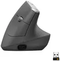 Produktbild: Logitech MX Vertical Ergonomische Maus Bluetooth, Funk Optisch Schwarz, Silber 4 Tasten 4000 dpi Ergonomisch