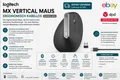 Produktbild: Logitech MX Vertical Kabellose Ergonomisch Maus - Schwarz (910-005448)
