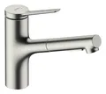 Produktbild: Hansgrohe Zesis M33 Einhebel-Küchenmischer 150 2jet mit Ausziehbrause - Edelstahl Finish - 74800800