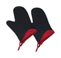 Produktbild: Spring Bräter Topfhandschuhe 2er-Set Grips schwarz/rot, Neopren (2-tlg., 2-tlg)