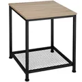 Produktbild: TecTake GmbH Beistelltisch Derby 45,5x45,5x55,5cm - Industrial Holz hell, Eiche Sonoma 404207