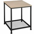 Produktbild: tectake® Beistelltisch, Industrial Style, mit Gitterablage, 45,5 x 45,5 x 55,5 cm