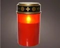 Produktbild: 494565 LED Kerze Plastik Grabkerze BO Outdoor Rot