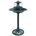 Produktbild: vidaXL Vogelbad mit Springbrunnen Grün 50×91 cm Kunststoff