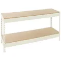 Produktbild: PROREGAL® Schwerlastregal Schwerlastregal MINI WOOD YETI TWO 90x150x45cm Fachlast 400kg Weiß weiß 150 cm x 90 cm x 45 cm