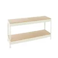 Produktbild: PROREGAL Schwerlastregal MINI Wood YETI Two | HxBxT 90x150x45cm | Fachlast 400kg | Weiß Standregal Werkstattregal Lagerregal Kellerregal