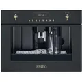 Produktbild: Smeg Kaffeevollautomat Cortina, Anthrazit, Metall, Glas, 59.5x45.5x38 cm, Made in Italy, Betriebskontrollleuchte, Kaffeeauslauf höhenverstellbar, Milchdüse Brüheinheit entnehmbar, Mahlgrad einstellbar, Heißwasserfunktion, Kaffeetemperatur Einfüllschacht für gemahlenen Kaffee, Bohnennachfüllanzeige, Wassernachfüllanzeige, Tropfschale Milchschäumer, Küchengeräte, Kaffeemaschinen & Zubehör