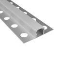 Produktbild: tktrading24 T77 LED Alu Premium Fliesenprofil Bordüre 10mm silber - 1m milky