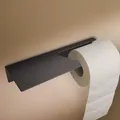 Produktbild: Designfabrik Hamburg Toilettenpapierhalter ohne Bohren | Klopapierhalter zum Kleben | Klorollenhalter Bad | WC Rollenhalter selbstklebend | Toilettenpapierhalter mit Ablage Schwarz | Modernes Design