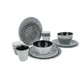 Produktbild: Bo-Camp Mix & Match Geschirrset, 16-teilig, schwarz/weiß