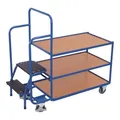 Produktbild: VARIOfit Kommissionierwagen mit 3 Ladeflächen niedrig