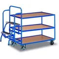 Produktbild: Variofit Kommissionierwagen mit 3 Ladeflächen, niedrig sw-600.615