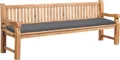 Produktbild: CLP Gartenbank Teakholz Jackson mit Sitzkissen,dunkelgrau 226x48x8 cm