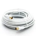 Produktbild: PremiumX 15m BASIC-LINE TV Antennenkabel IEC-Anschlusskabel Koaxial-Kabel mit Mantelstromfilter HDTV 4K - Weiß