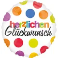 Produktbild: Folienballon bedruckt Happy Birthday, 50, Konfetti, Partydeko