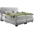 Produktbild: Mid.you Boxspringbett, Silber, Kunststoff, H2, 7-Zonen, Höhe ca. 18 cm, 180x200 cm, Topper geteilt, Schlafzimmer, Betten, Boxspringbetten