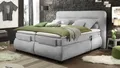 Produktbild: Boxspringbett Doppelbett Bett Evolution 3 Stoff silber inkl. Motor 180x200 cm