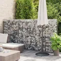 Produktbild: Gabionenwand Verzinkter Stahl 300×50×150 cm Gabionenzaun Drahtkorb Steinmauer