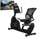 Produktbild: Skandika Liege-Ergometer P14 Comfort | Heimtrainer Fahrrad mit Touchscreen, Multimedia Computer, 32 Widerstandsstufen, bis 150 kg und 190 cm, Bluetooth, App-Konnektivität | Fitnessbike für zuhause