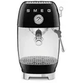 Produktbild: Smeg ECF03BLEU - Manuelle Espressomaschine mit Cold Brew-Funktion, Schwarz, 50 ́s Style