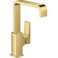 Produktbild: hansgrohe Metropol Waschtisch-Einhebelmischer 32511990 Ausladung 165 mm, mit Push-Open Ablaufgarnitur, polished gold optic