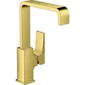 Produktbild: hansgrohe Metropol Einhebel-Waschtischmischer 230, Hebelgriff, Push-Open Ablaufgarnitur, Ausladung 165mm, 32511990, Farbe: Polished Gold Optic