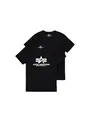 Produktbild: Alpha Industries Basic T 2 Pack T-Shirt für Herren Black