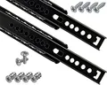 Produktbild: Stahlia Schubladenschienen 27mm x 406 mm SCHWARZ (1 Paar) Teilauszug Schubladenauszug Kugelauszug Rollenauszug Schienen Schienensystem Auszugsschienen Kugelführung