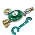 Produktbild: Gasregler Druckminderer 50 mbar Manometer Propangas Gasflaschenschlüssel Grill