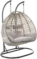 Produktbild: Hängekorb Hängesessel TWO Polyrattan - mit Gestell und Kissen für zwei Personen
