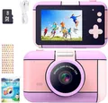 Produktbild: YunLone Kinderkamera DigitalKamera 2,4 Zoll Digital Kamera für Kinder Selfie fotokamera 1080P FHD Video mit 32G Karte, 4X Zoom, Kids camera fotoapparat für Jungen Mädchen 3 4 5 6 7 8 9 10 Jahre