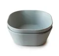 Produktbild: Mushie Schale Quadratisch Sage, 2er Set, 400 ml, aus Kunststoff, BPA-frei, Kinderschale, Schüssel, Müslischale, Grün
