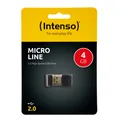 Produktbild: Intenso Micro Line 4 GB USB Stick Speicher 4GB mini MicroLine neu schwarz OVP