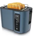 Produktbild: Arendo Toaster Wärmeisoliertes Doppelwandgehäuse, Display mit Restzeitanzeige, 2 kurze Schlitze, für 2 Scheiben, 800 W, Touchpanel, Brötchenaufsatz, 7 Bräunungsgrade
