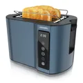 Produktbild: Arendo Toaster Wärmeisoliertes Doppelwandgehäuse, Display mit Restzeitanzeige, 2 kurze Schlitze, für 2 Scheiben, 800 W, Touchpanel, Brötchenaufsatz, 7 Bräunungsgrade, Brotscheibenzentrierung