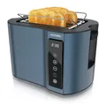 Produktbild: Arendo 2-Scheiben-Toaster 800W LED-Display blau