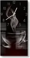Produktbild: DEQORI Glasuhr 30x60 cm Zahlen 'Tasse aus Kaffeedampf' Wanduhr Glas Uhr Design leise