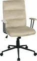 Produktbild: Chefsessel - Sandfarben - Velours - mit Armlehnen und Sicherheitsdoppelrollen