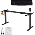 Produktbild: Albatros höhenverstellbares Schreibtisch Tischgestell elektrisch LIFT S5 Schwarz Gestell, Tischbeine, Tischfüße Metall Display 120Kg belastbar