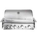 Produktbild: ALLGRILL Einbau-Gasgrill CHEF L Edelstahl Air System, 4 Brenner, Backburner